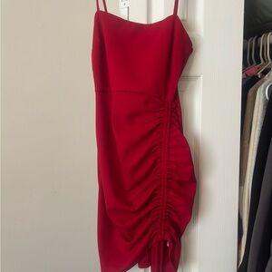 Windsor Elegant Red Ruched Dress